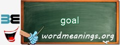 WordMeaning blackboard for goal